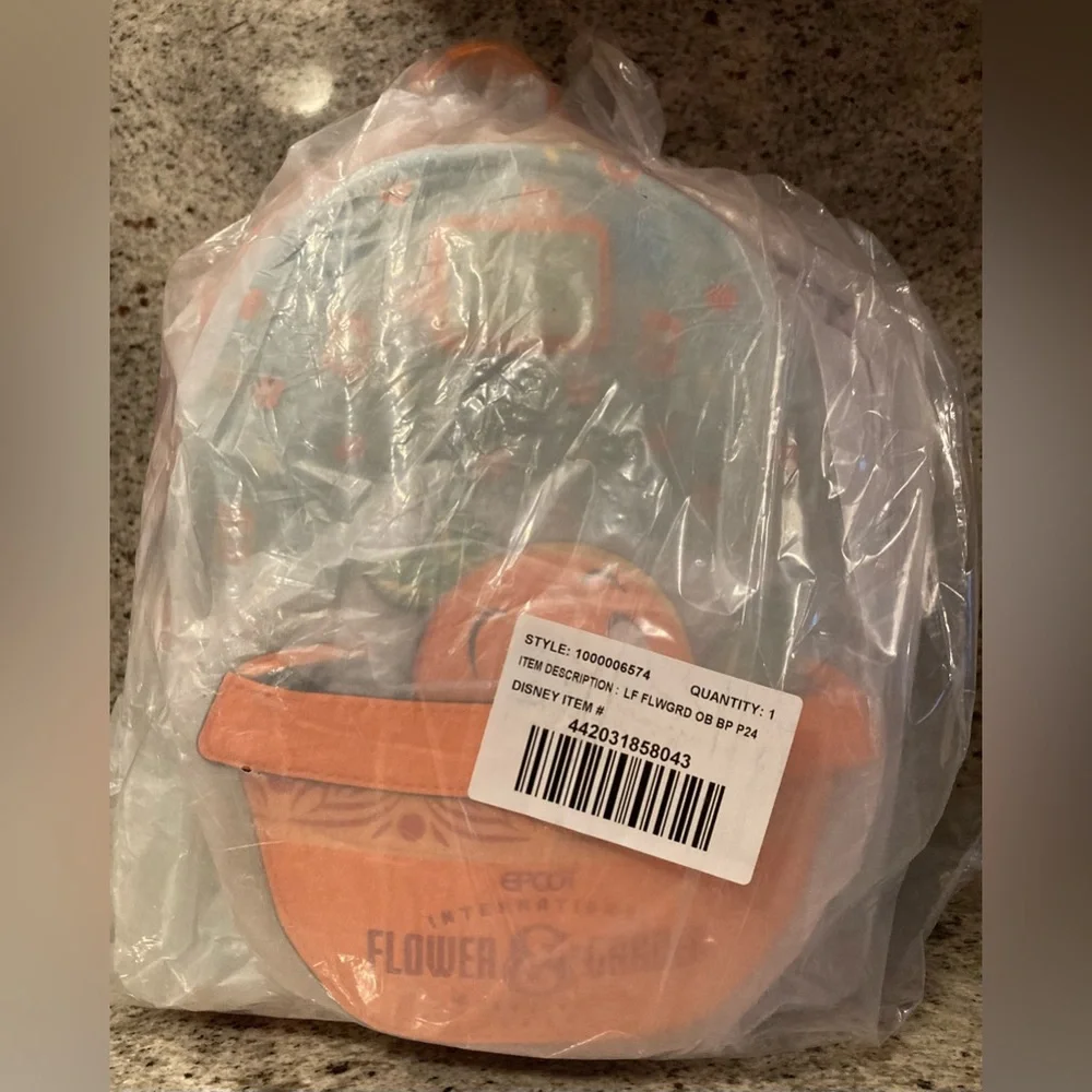 Disney Parks Orange Bird Loungefly Mini Backpack Flower & Garden Epcot NWT - Picture 6 of 7